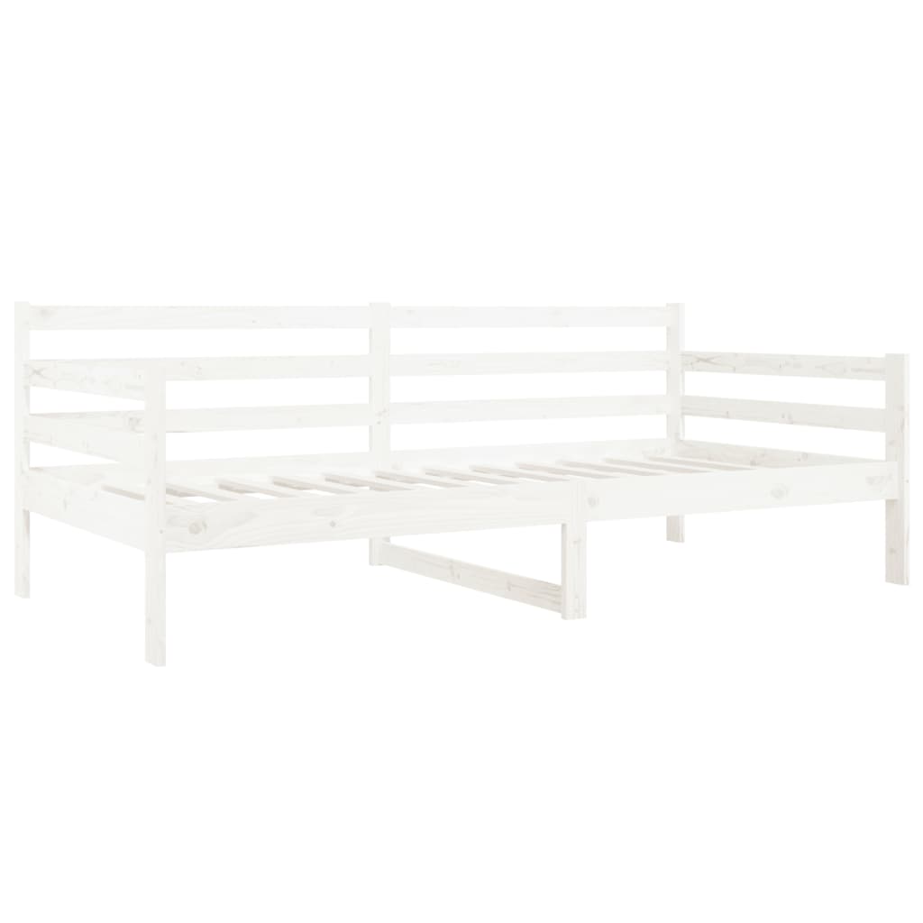 Tagesbett ohne Matratze Weiß 80x200 cm Massivholz Kiefer