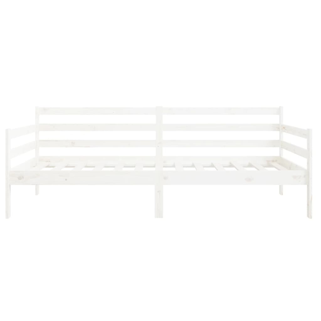 Tagesbett ohne Matratze Weiß 80x200 cm Massivholz Kiefer
