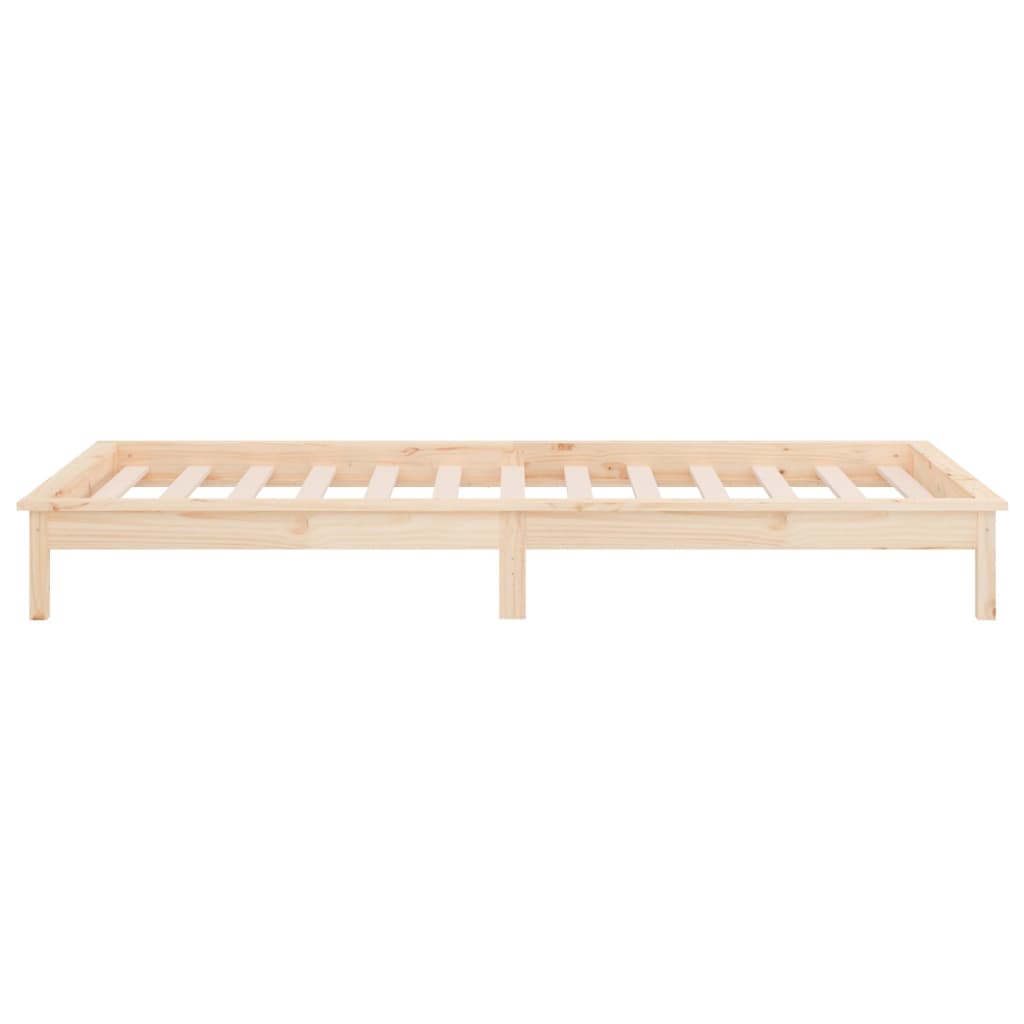 Massivholzbett mit LEDs 75x190 cm