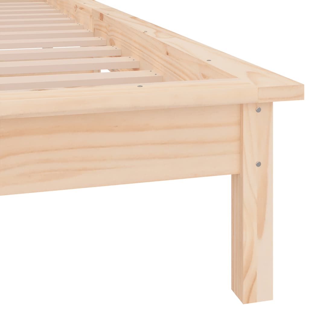 Massivholzbett mit LEDs 90x190 cm