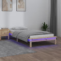 Massivholzbett mit LEDs 90x190 cm