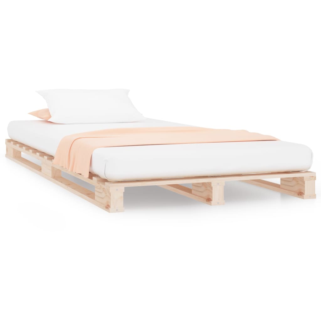 Palettenbett 75x190 cm Massivholz Kiefer