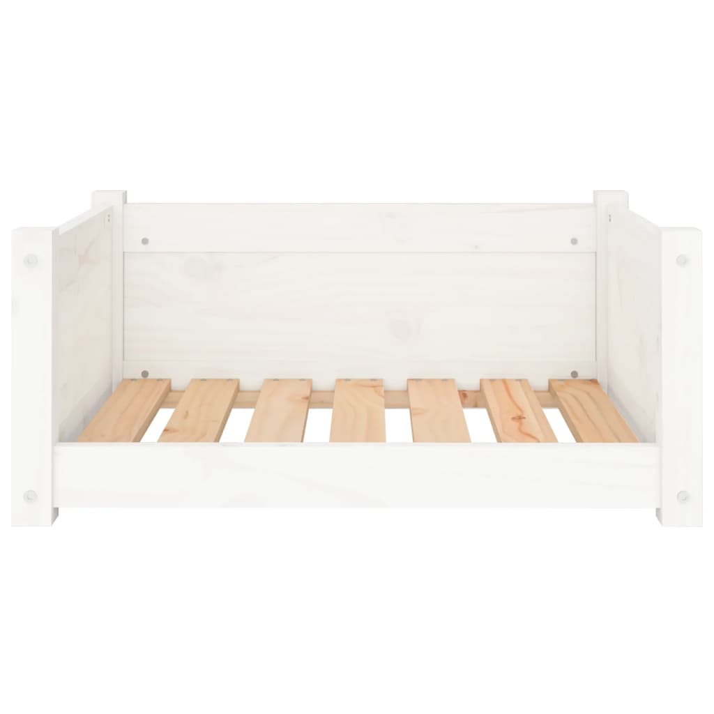 Hundebett Weiß 65,5 x 50,5 x 28 cm Massivholz Kiefer
