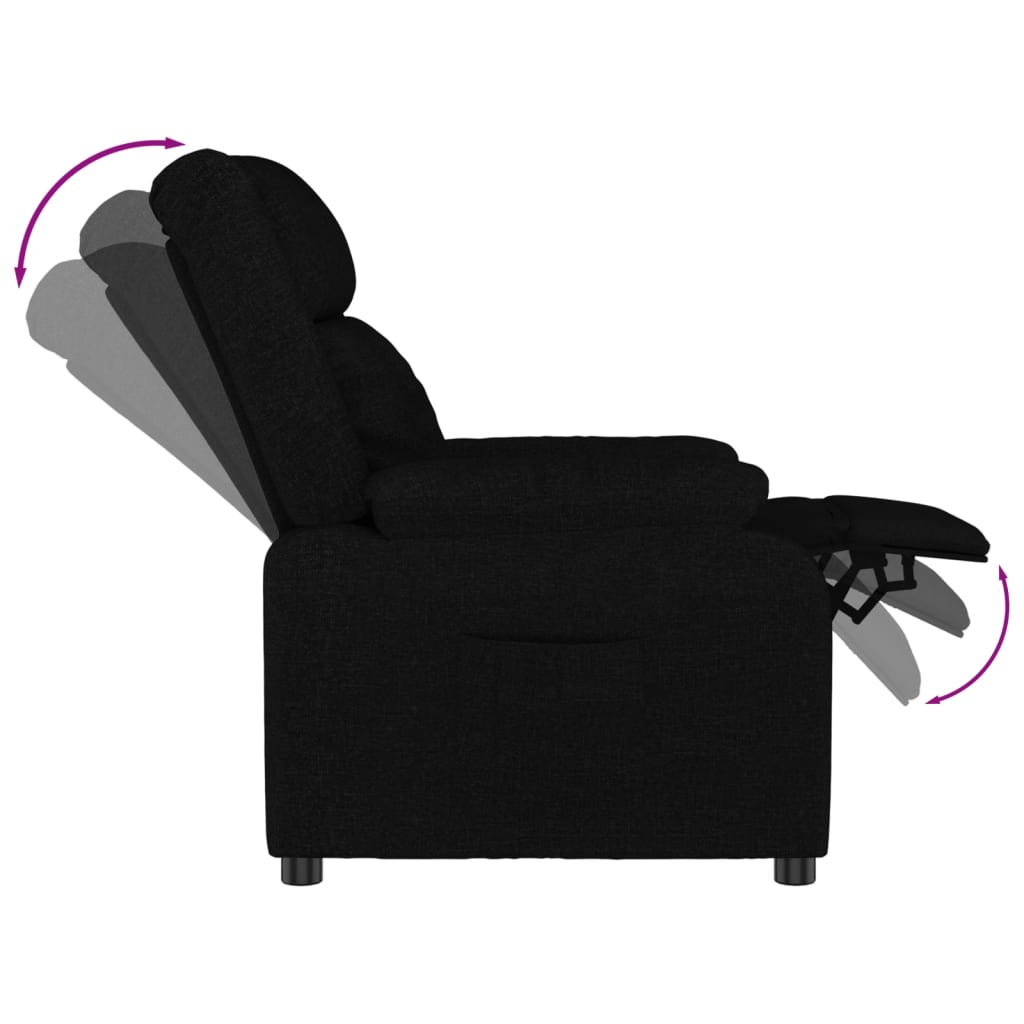 Relaxsessel Schwarz Stoff