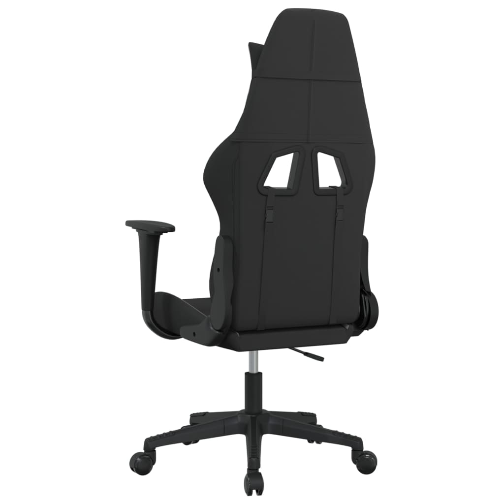 Gaming-Stuhl mit Massagefunktion Schwarz und Hellgrau Stoff