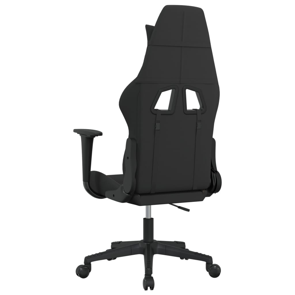 Gaming-Stuhl mit Massagefunktion Schwarz und Taupe Stoff
