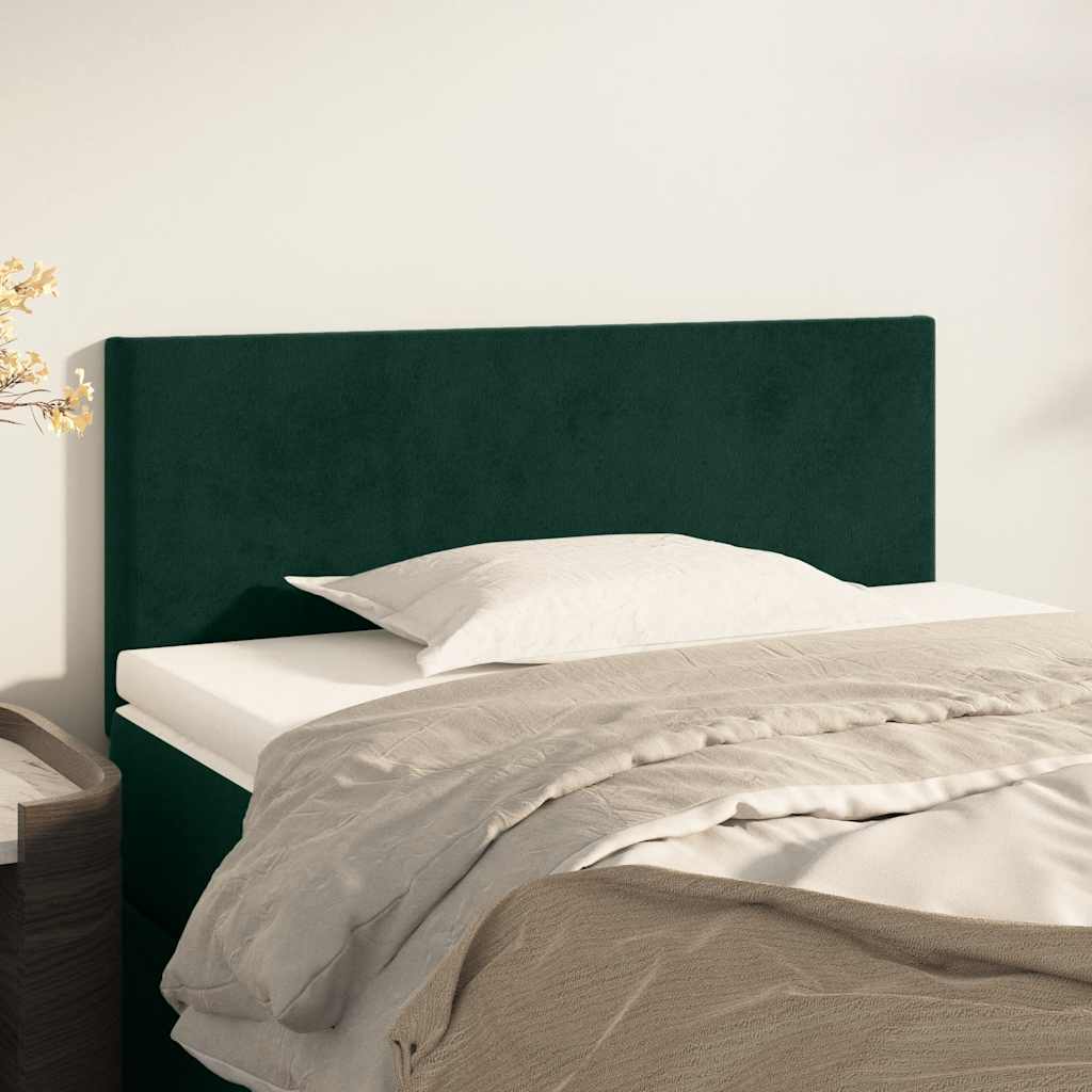 Kopfteil Dunkelgrün 100x5x78/88 cm Samt