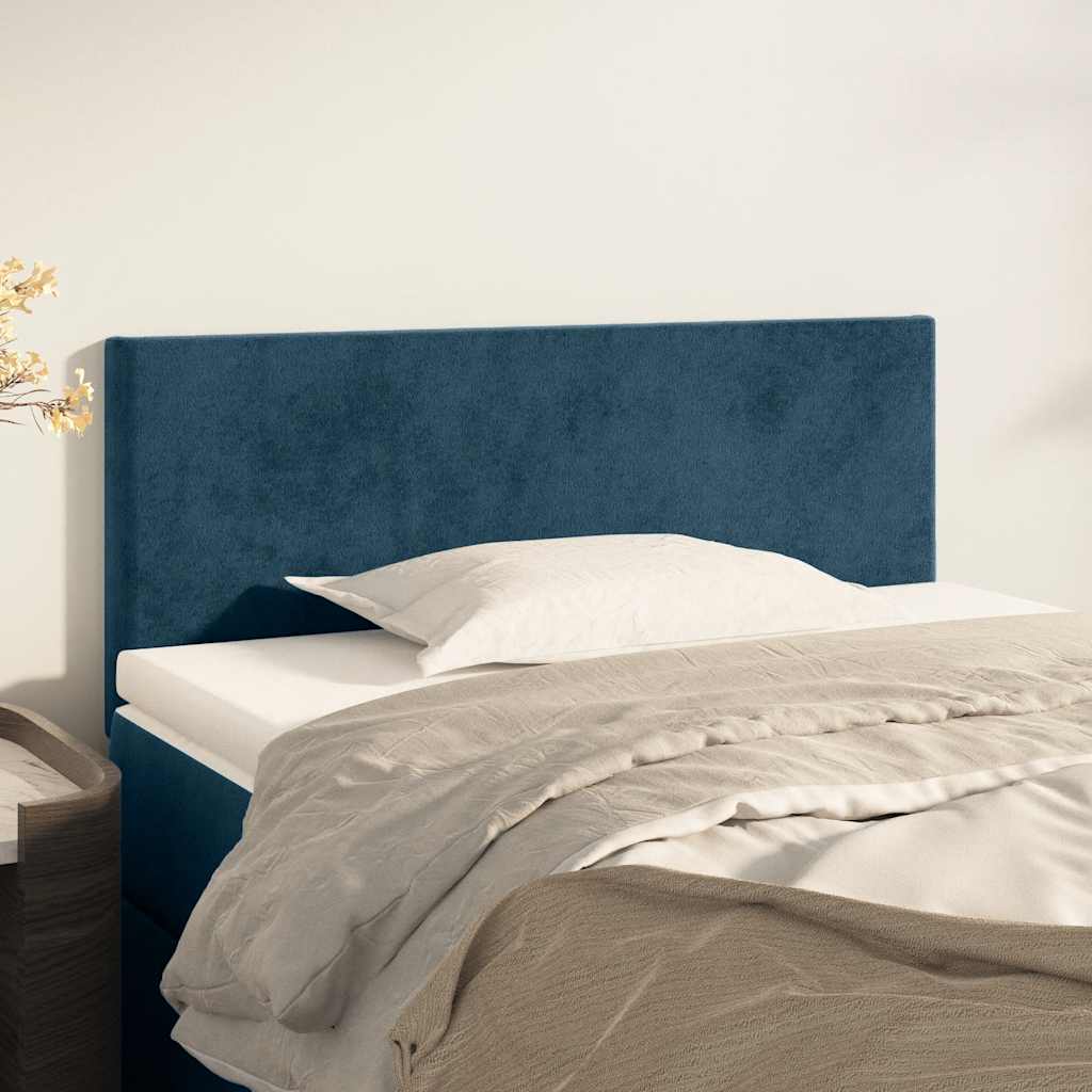 Kopfteil Dunkelblau 100x5x78/88 cm Samt