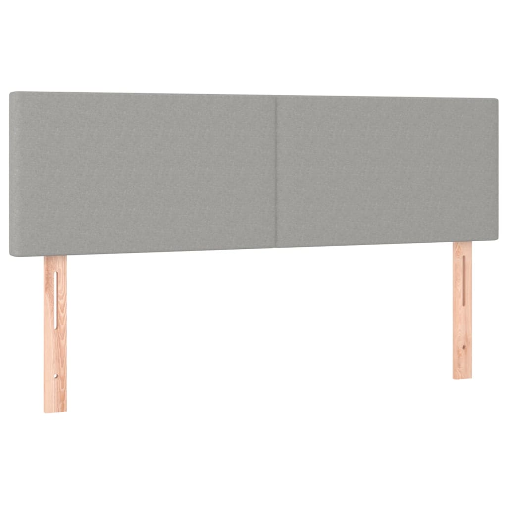 Kopfteile Hellgrau 144x5x78/88 cm Stoff