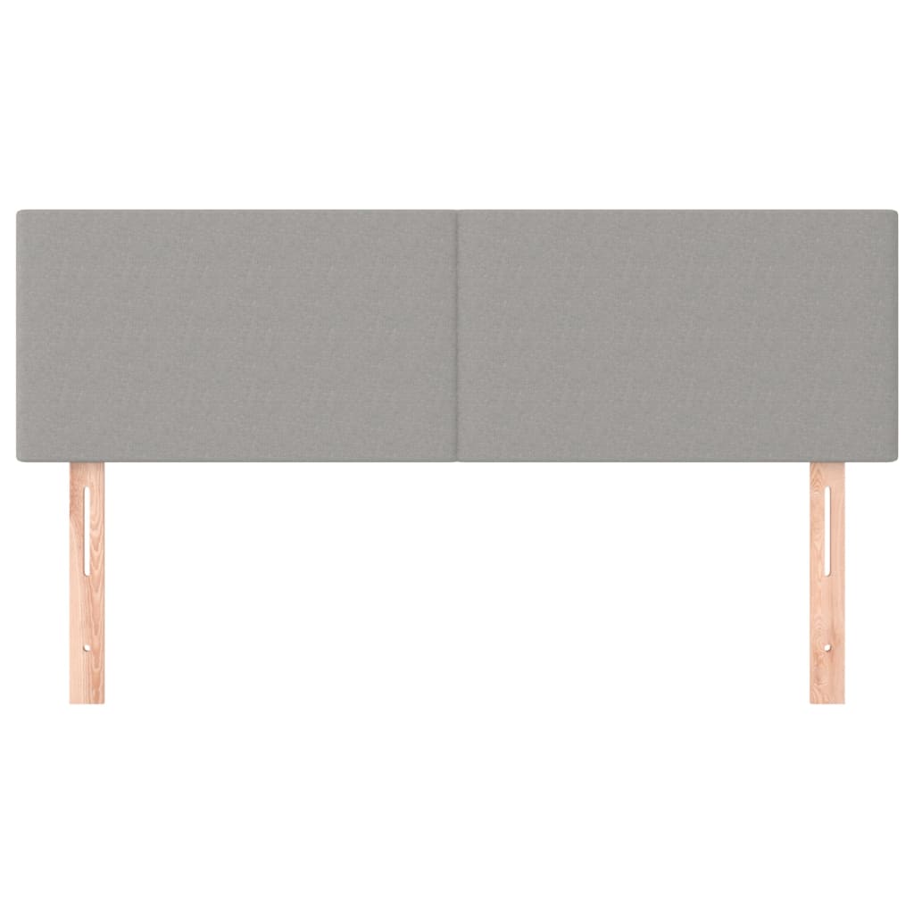 Kopfteile Hellgrau 144x5x78/88 cm Stoff