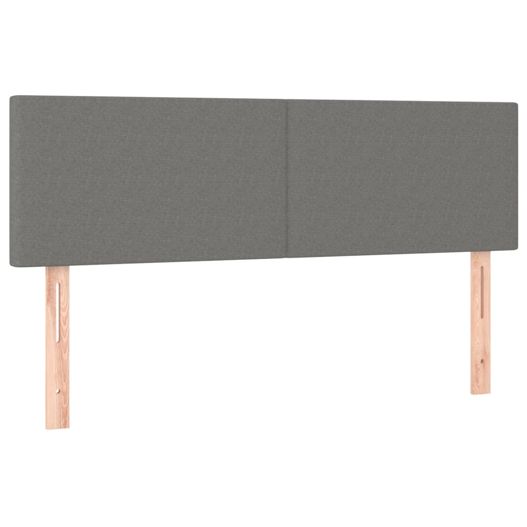 Kopfteile Dunkelgrau 144x5x78/88 cm Stoff
