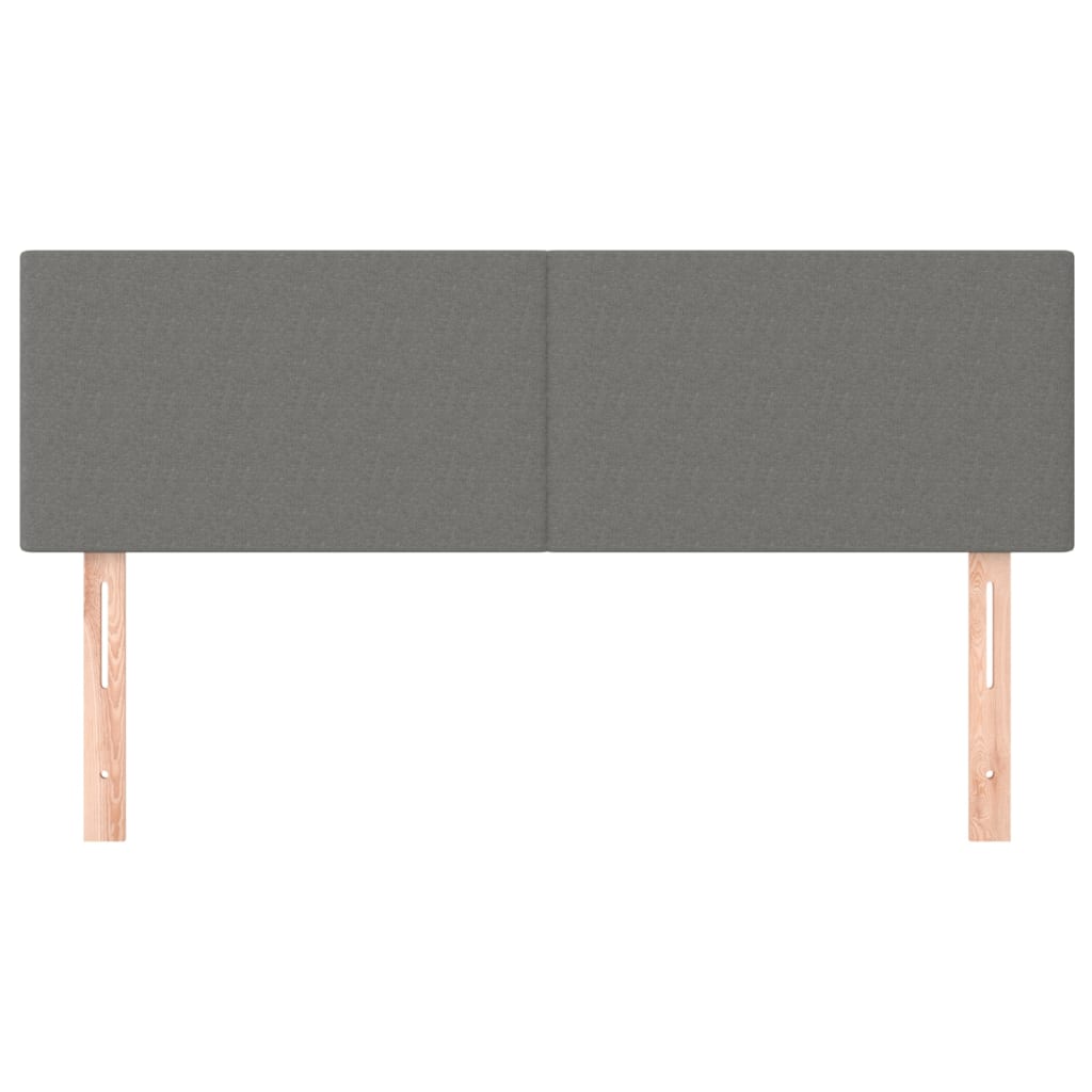 Kopfteile Dunkelgrau 144x5x78/88 cm Stoff