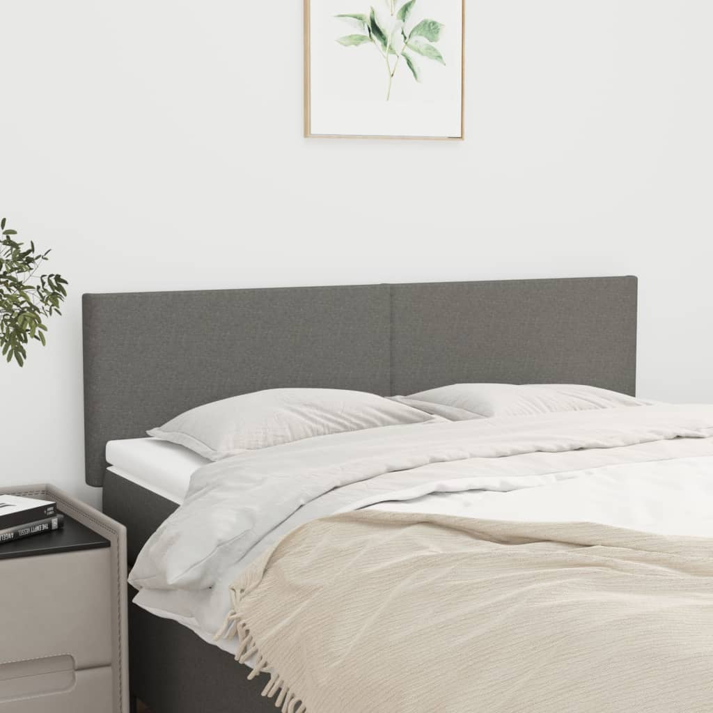 Kopfteile Dunkelgrau 144x5x78/88 cm Stoff