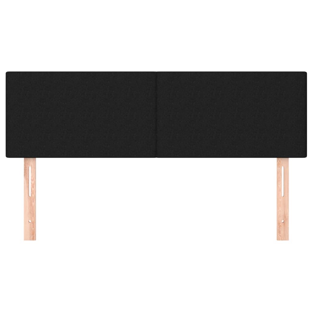 Kopfteile Schwarz 144x5x78/88 cm Stoff
