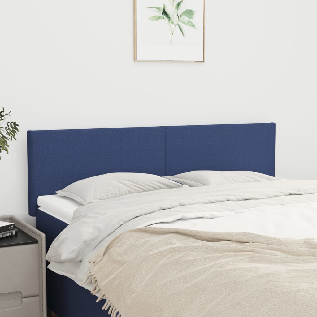 Kopfteile Blau 144x5x78/88 cm Stoff