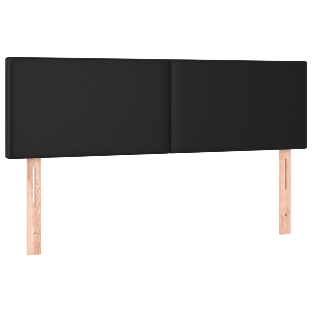 Kopfteile Schwarz 144x5x78/88 cm Kunstleder