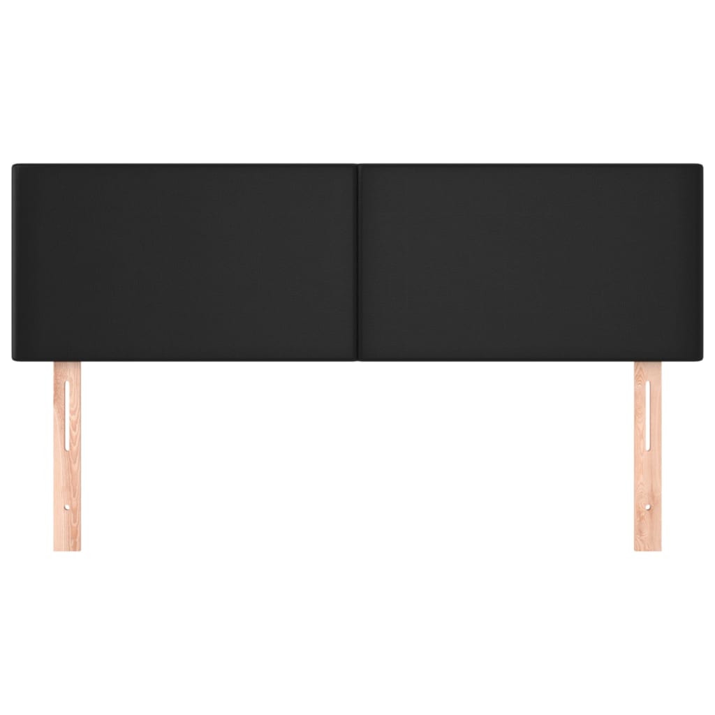 Kopfteile Schwarz 144x5x78/88 cm Kunstleder