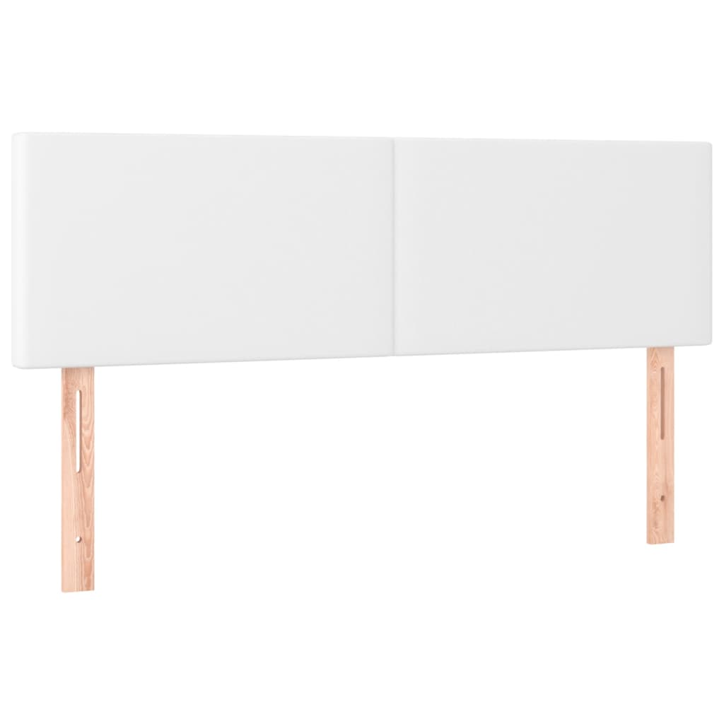 Kopfteile Weiß 144x5x78/88 cm Kunstleder