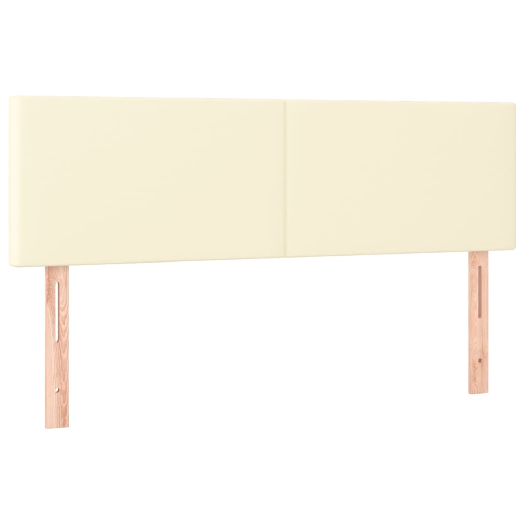 Kopfteile Creme 144x5x78/88 cm Kunstleder