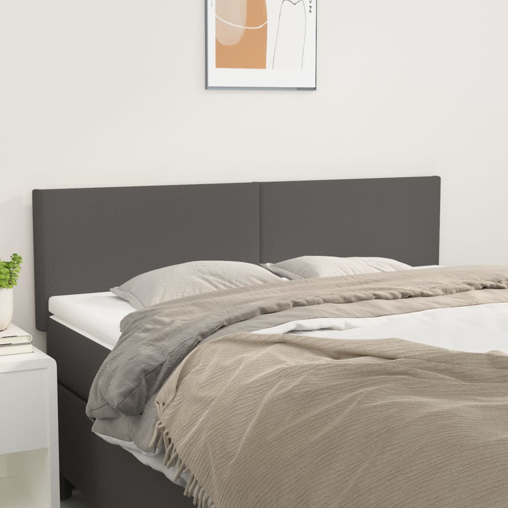 Kopfteile Grau 144x5x78/88 cm Kunstleder