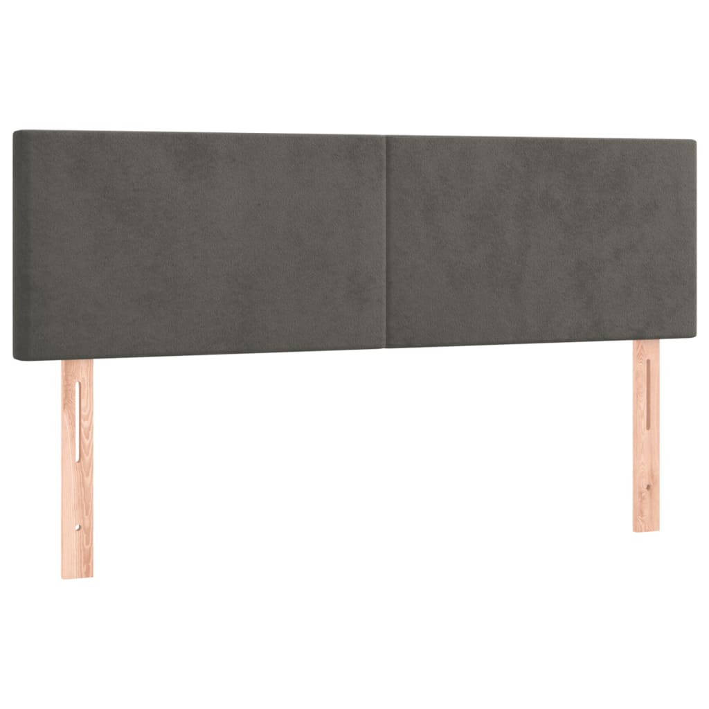 Kopfteile Dunkelgrau 144x5x78/88 cm Samt