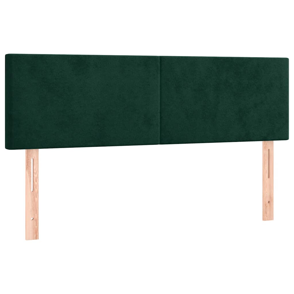Kopfteile Dunkelgrün 144x5x78/88 cm Samt