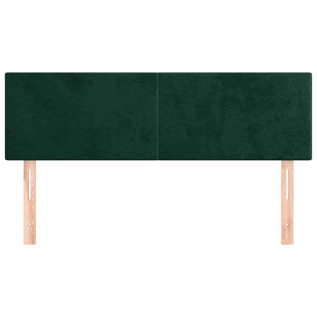 Kopfteile Dunkelgrün 144x5x78/88 cm Samt