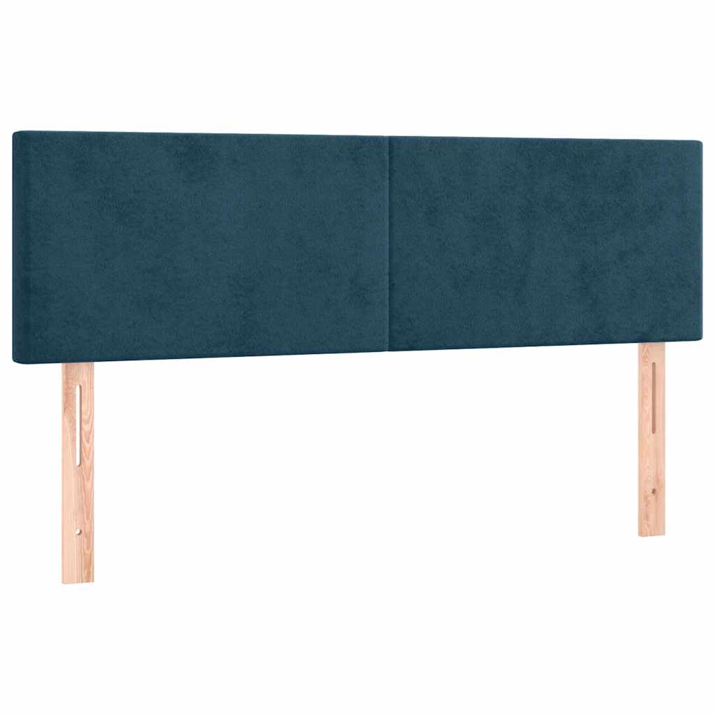 Kopfteile Dunkelblau 144x5x78/88 cm Samt