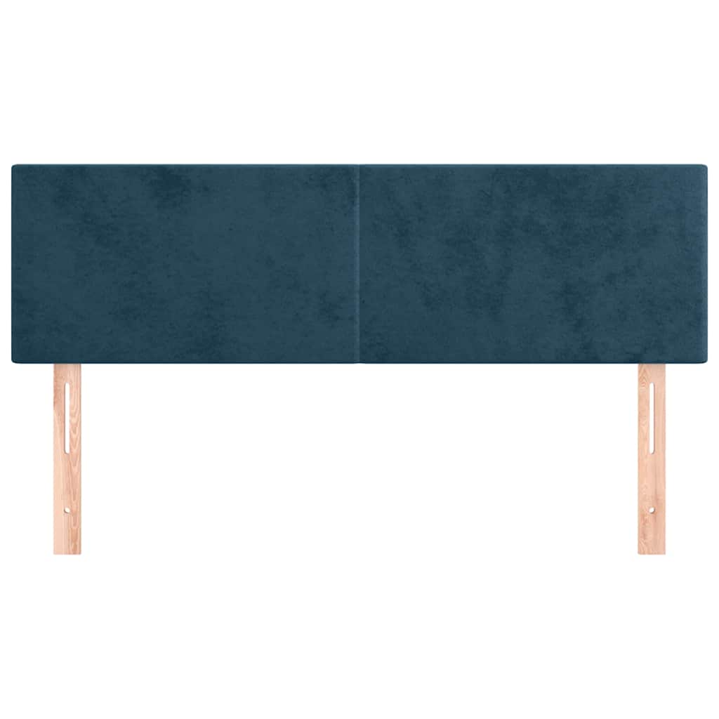 Kopfteile Dunkelblau 144x5x78/88 cm Samt