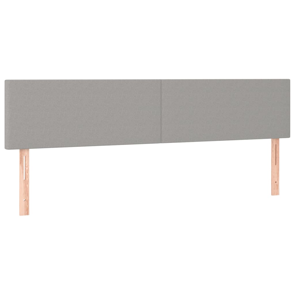 Kopfteile Hellgrau 160x5x78/88 cm Stoff
