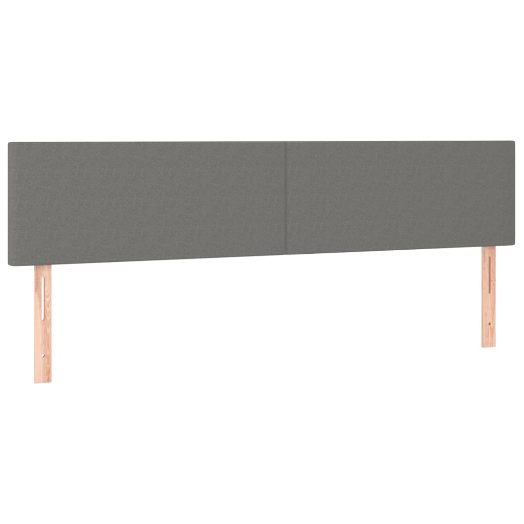 Kopfteile Dunkelgrau 160x5x78/88 cm Stoff