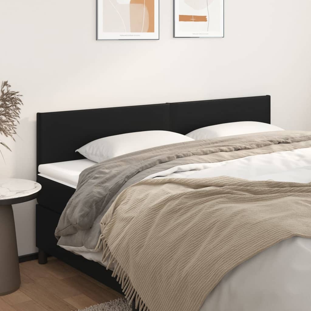 Kopfteile Schwarz 160x5x78/88 cm Kunstleder