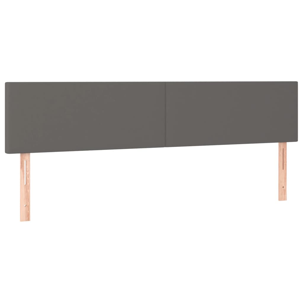 Kopfteile Grau 160x5x78/88 cm Kunstleder