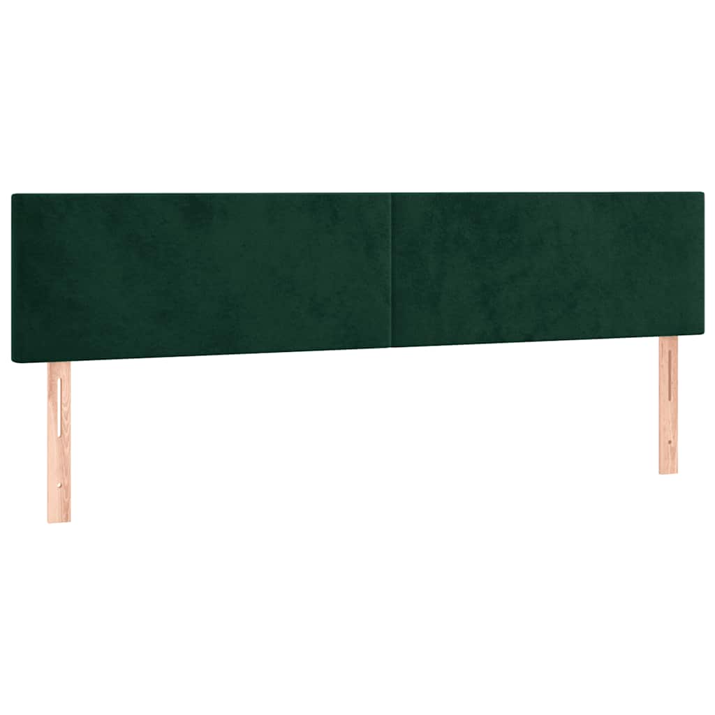 Kopfteile Dunkelgrün 160x5x78/88 cm Samt