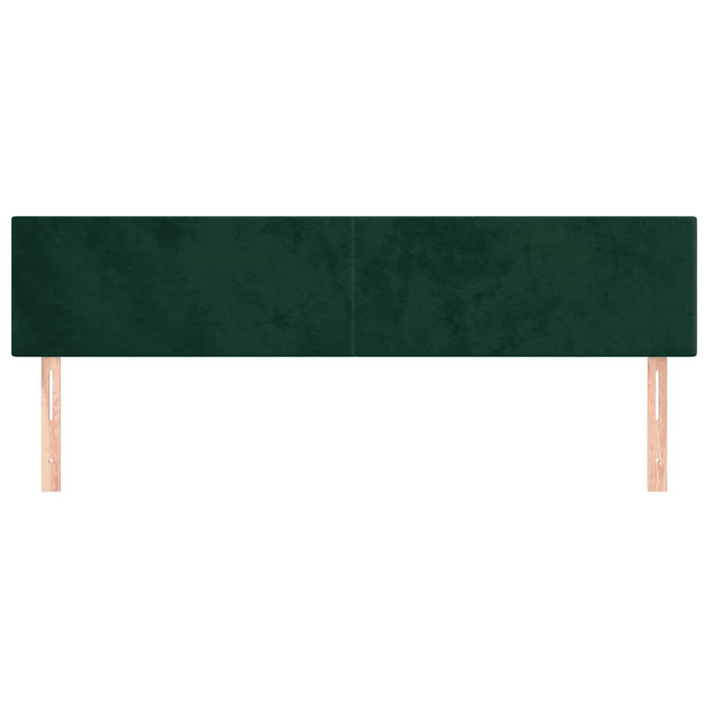Kopfteile Dunkelgrün 160x5x78/88 cm Samt