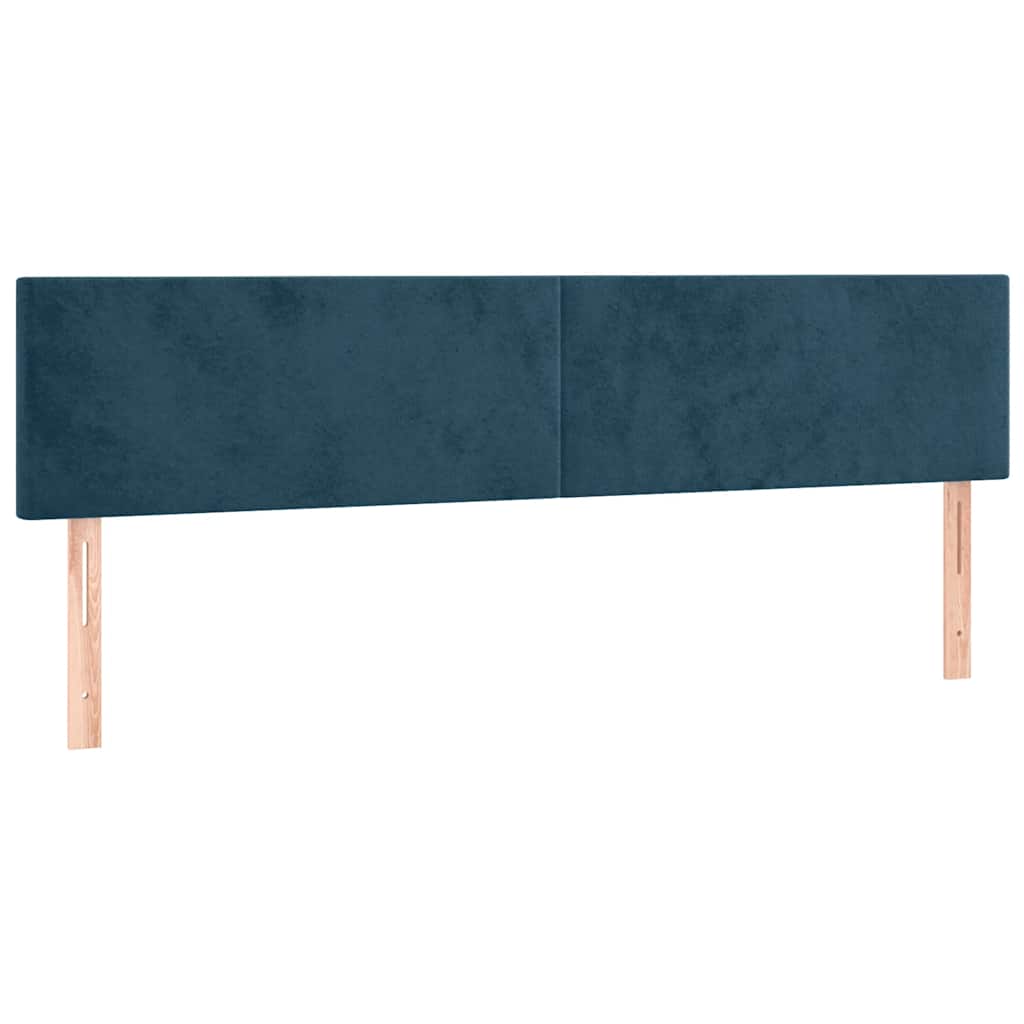 Kopfteile Dunkelblau 160x5x78/88 cm Samt