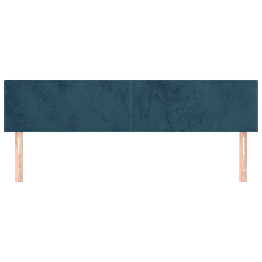 Kopfteile Dunkelblau 160x5x78/88 cm Samt