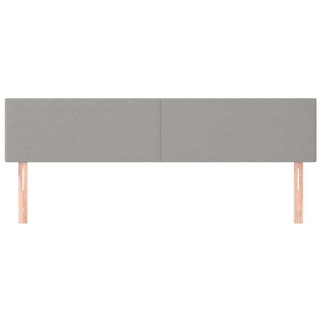 Kopfteile Hellgrau 180x5x78/88 cm Stoff