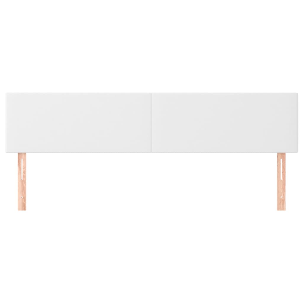 Kopfteile Weiß 180x5x78/88 cm Kunstleder