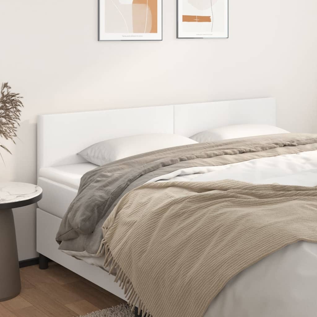 Kopfteile Weiß 180x5x78/88 cm Kunstleder