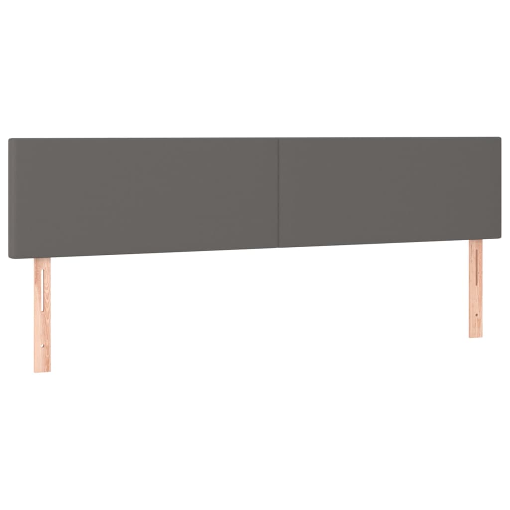 Kopfteile Grau 180x5x78/88 cm Kunstleder