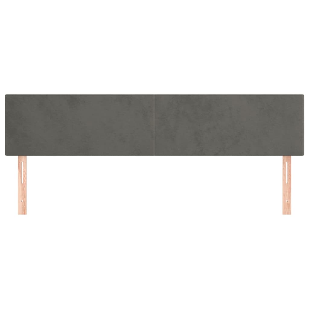 Kopfteile Dunkelgrau 180x5x78/88 cm Samt