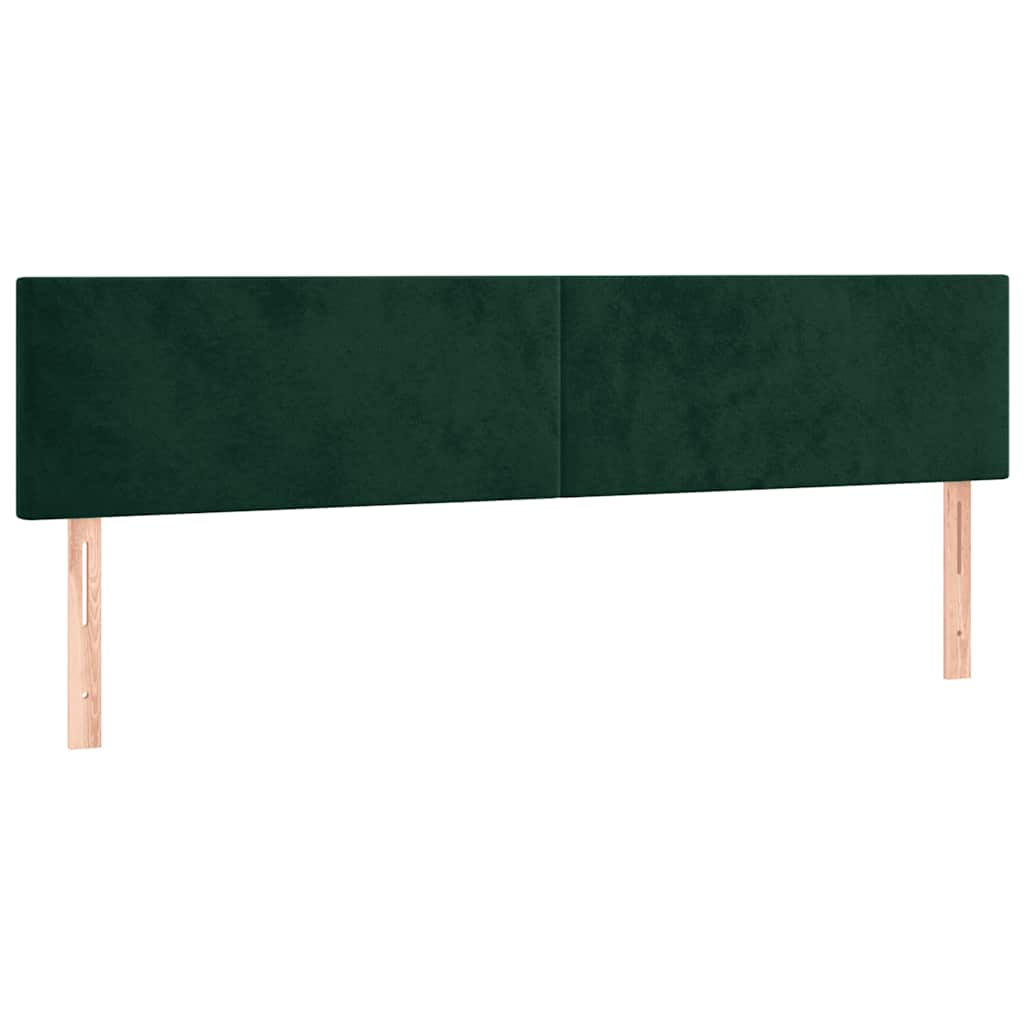 Kopfteile Dunkelgrün 180x5x78/88 cm Samt