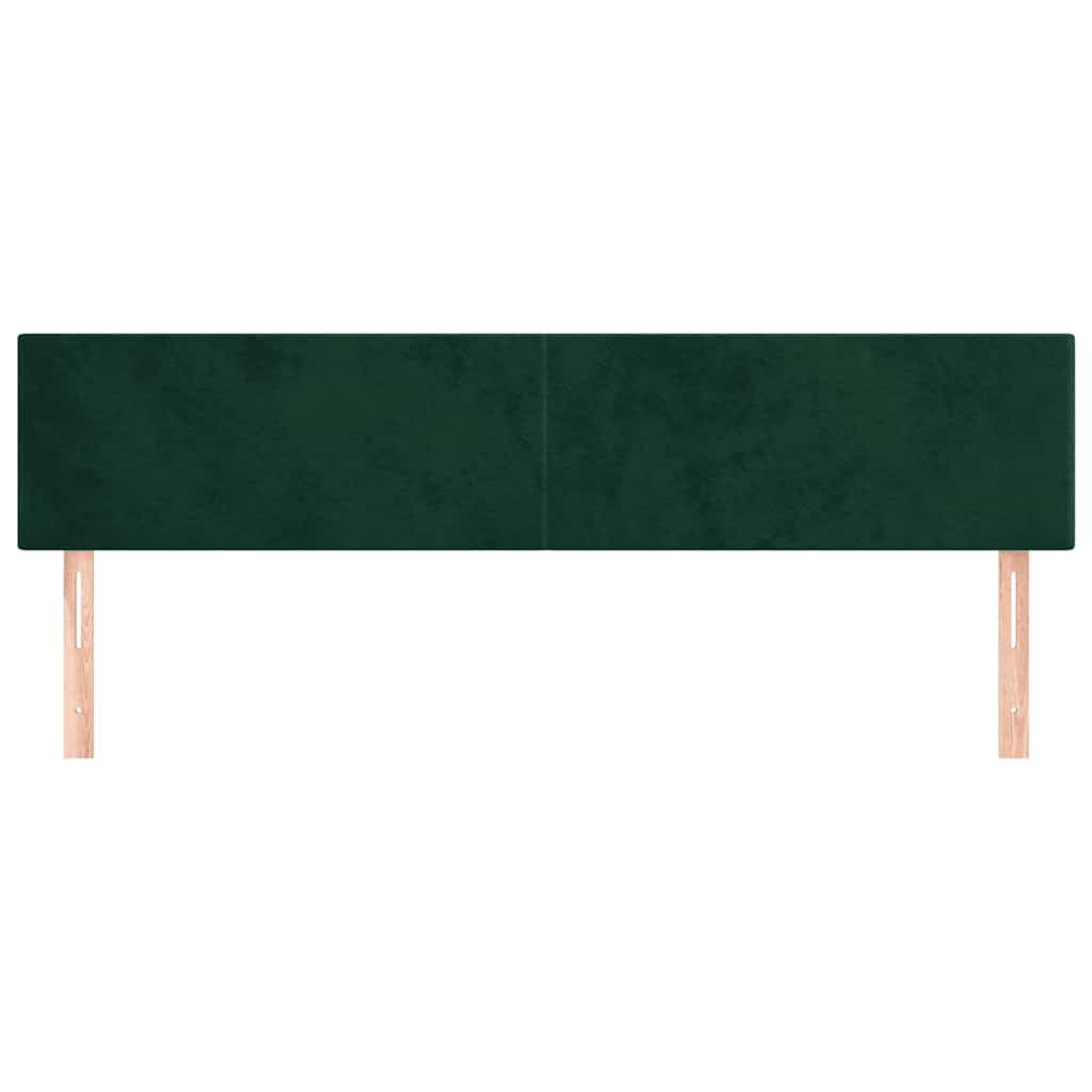 Kopfteile Dunkelgrün 180x5x78/88 cm Samt