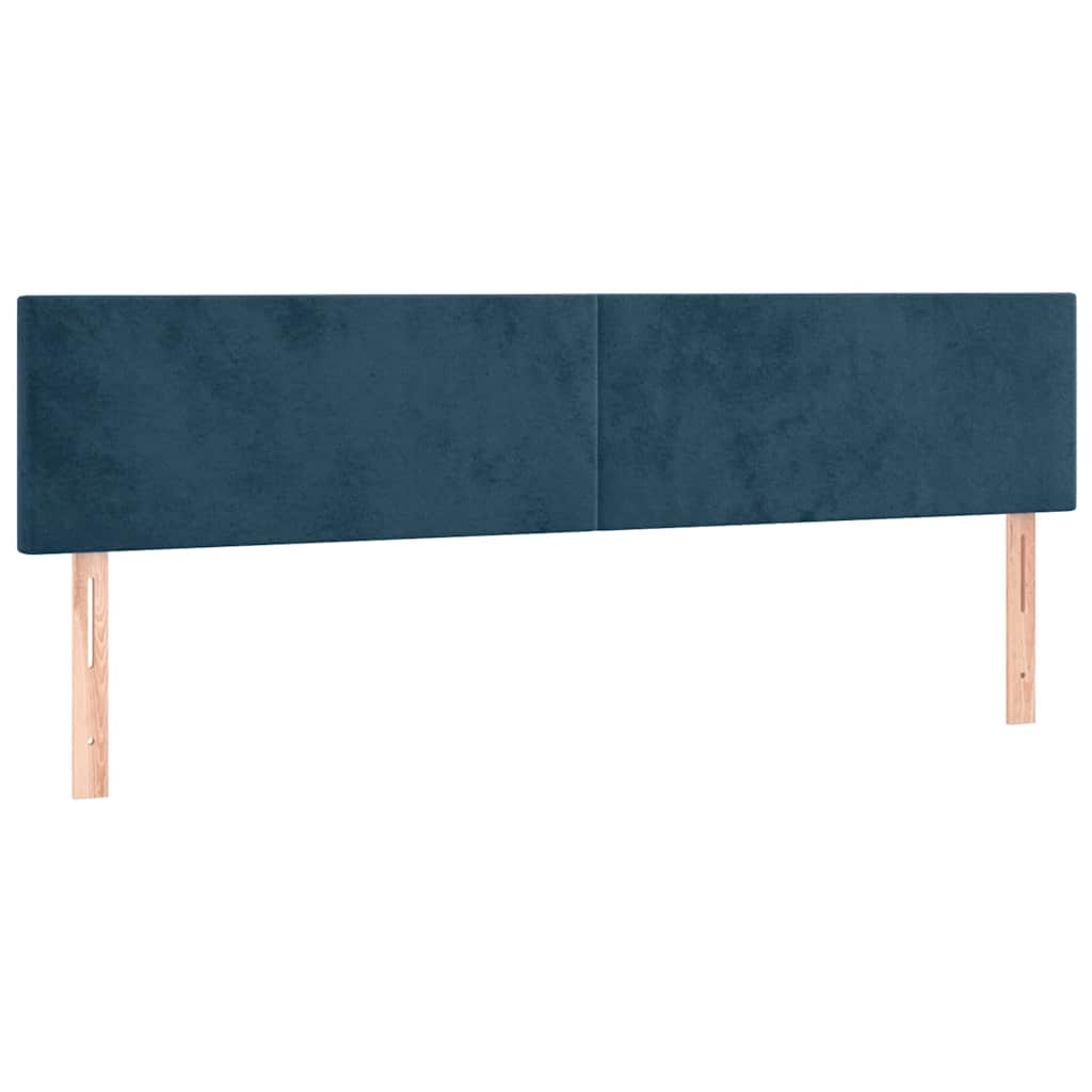 Kopfteile Dunkelblau 180x5x78/88 cm Samt