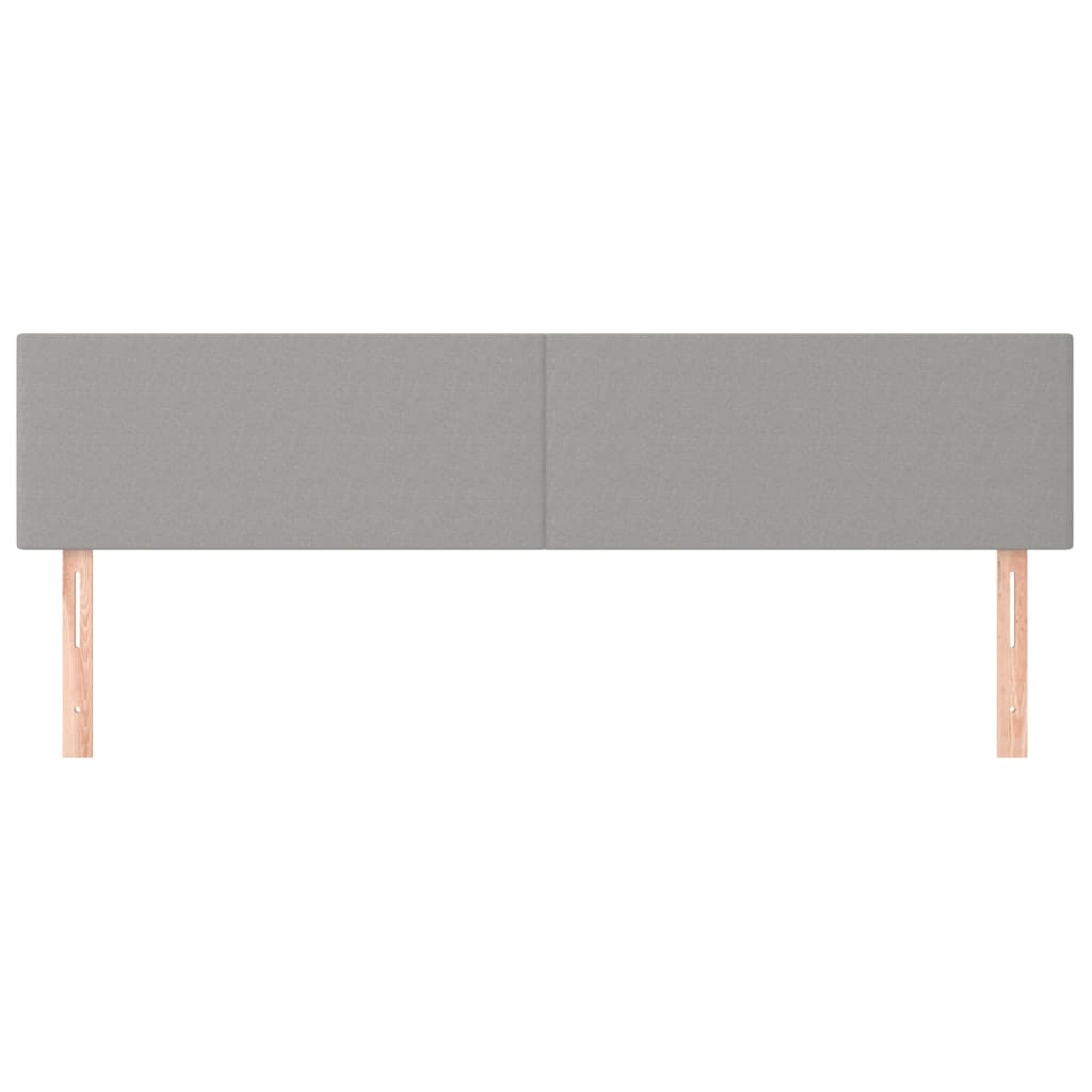Kopfteile Hellgrau 200x5x78/88 cm Stoff