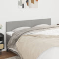 Kopfteile Hellgrau 200x5x78/88 cm Stoff