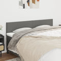 Kopfteile Dunkelgrau 200x5x78/88 cm Stoff