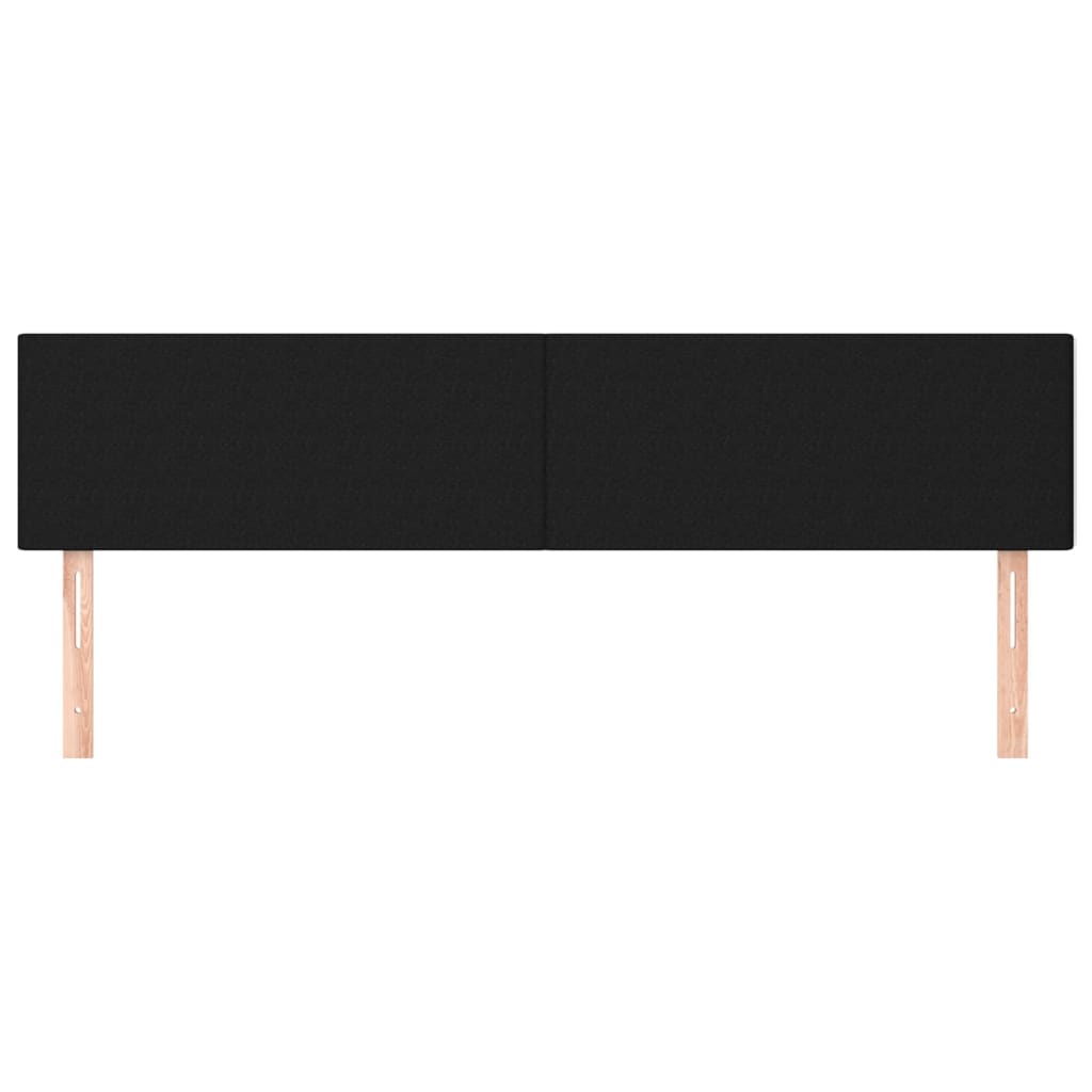 Kopfteile Schwarz 200x5x78/88 cm Stoff