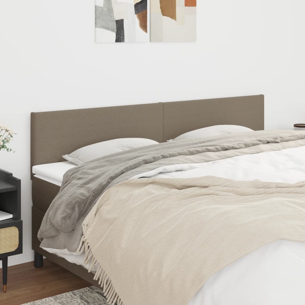 Kopfteile Taupe 200x5x78/88 cm Stoff